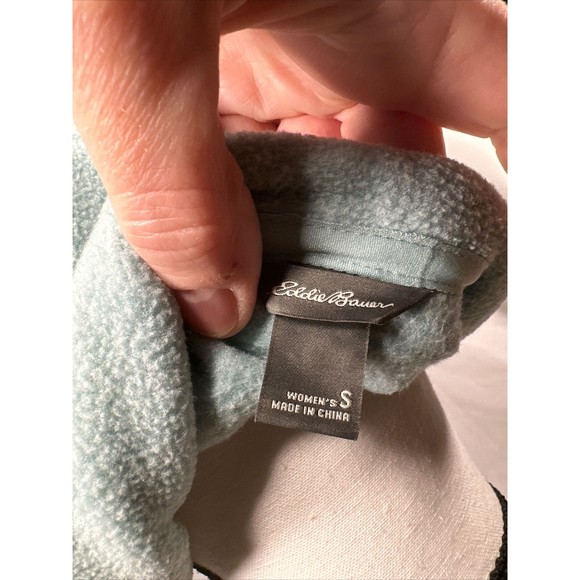 Eddie Bauer Women's Long Sleeve 1/4 Zip Soft Fleece - Size S Sea Green - Picture 4 of 6